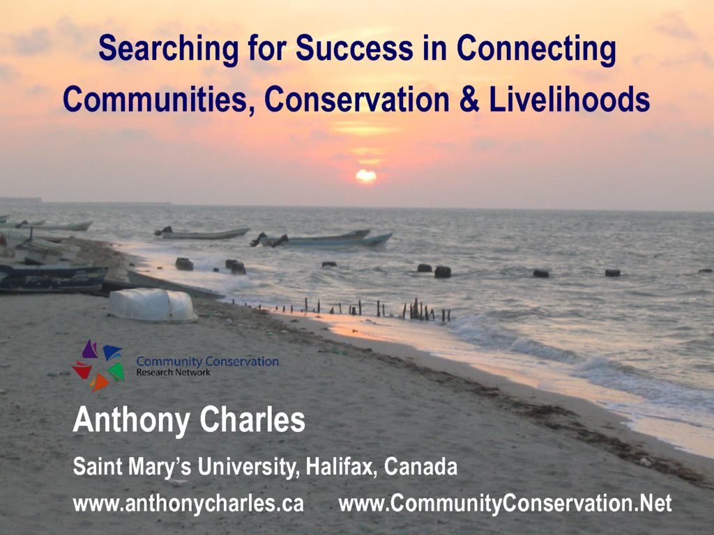 thumbnail of Tony Charles – Searching for Success – CCL conference (1) 1
