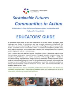 thumbnail of Educators Guide for Sustainable Futures – Communities in Action