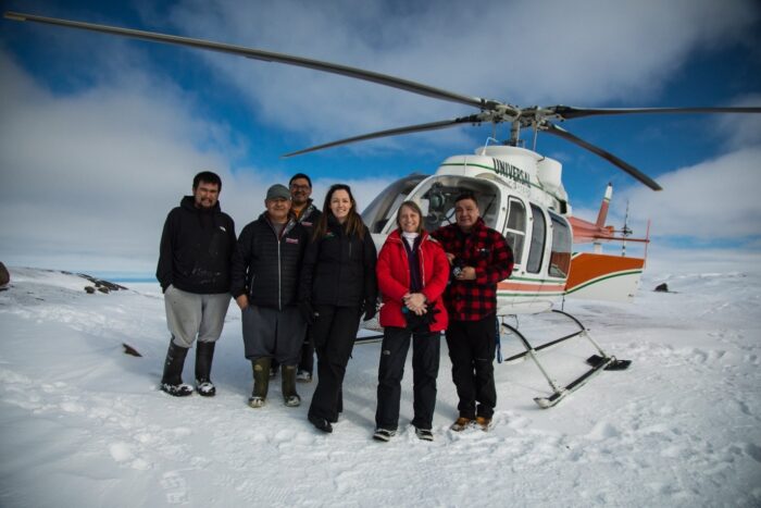 Nakatuenita film crew on the land [photo: Kent Martin]